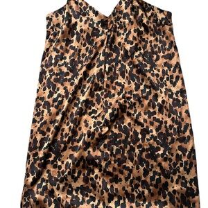 Stars Above Brown and Black Leopard Print Top